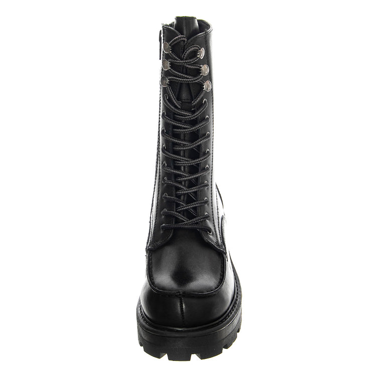 Cosmo 2.0 Cow Leather Black Boots Low Heel Chunky - Stivali Stringati Donna Neri VBS5455-101-20 . VAGABOND 
