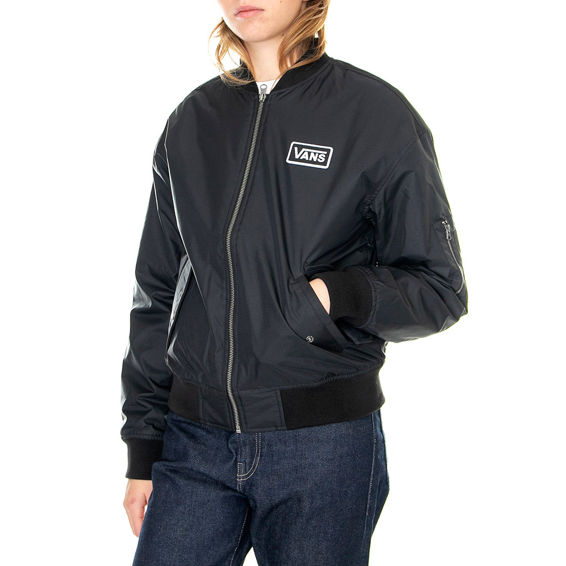 Crew Pilot Jacket Black - Giacca Invernale Donna Nera VN0A7RMNBLK1 . VANS 