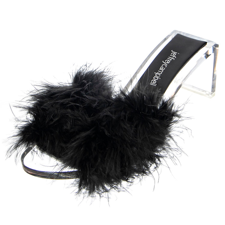 Luxuries Black Faux Suede+Fur - Sandali Donna Neri JCSJC-931-1-7 -BLA . JEFFREY CAMPBELL 