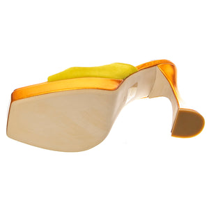 Hollyweird Yellow Kid Suede and Pu - Sandali Donna Arancioni JCSR201L-100-YEL . JEFFREY CAMPBELL 