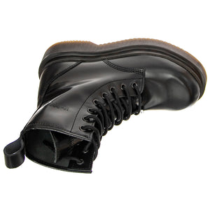 T 8208 Smooth - Stivali Stringati Donna Neri / Smooth Black BTST8208-BKS . MR BOOTS 
