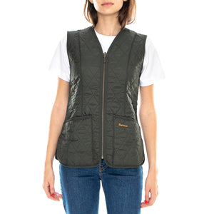 FLEECE BETTY LINER OLIVE - Giacca Smanicata Donna Verde LLI0003-OL71 . BARBOUR 