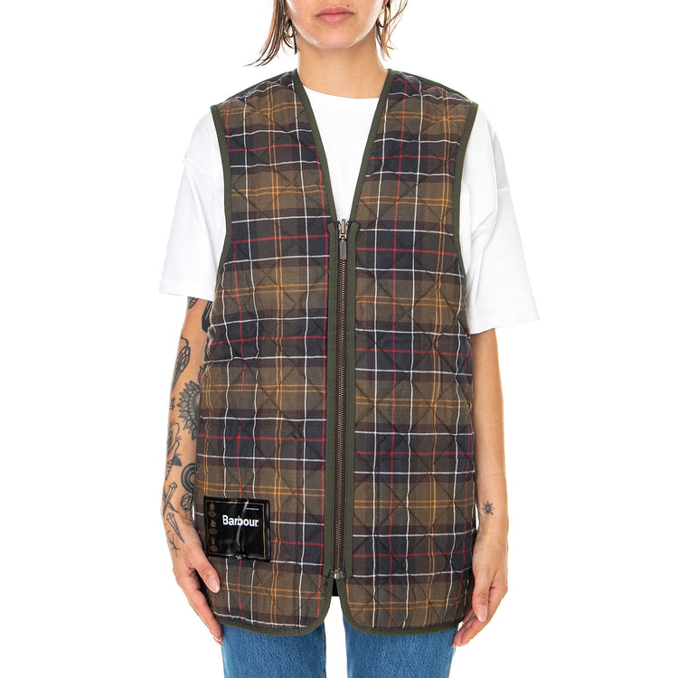 QUILTED WAISTCOAT ZIP IN LINER OLIVE/CLASSIC - Giacca Smanicata Uomo Marrone MLI0001-GN92-FW23 . BARBOUR 