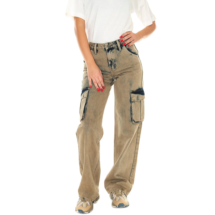 Go Kit Cargo Pant Go Acid Brown - Pantaloni Denim Jeans Donna Marroni W3BG19D4XY0-F1GX . GUESS ORIGINALS 