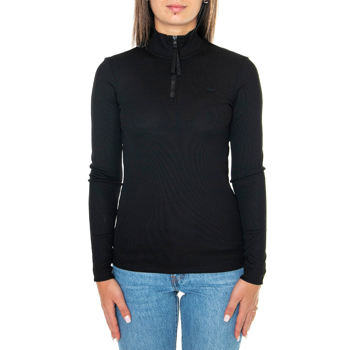 Maglietta M/L DF0885-031 Black - Maglia Donna Nera DF0885-031 . LACOSTE 