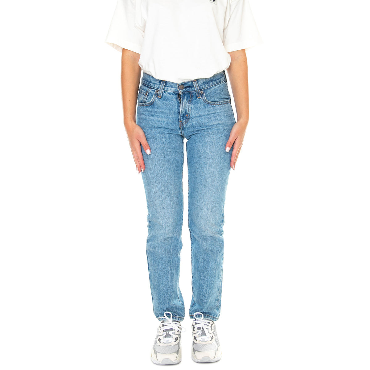 Middy Straight Good Grades Med Indigo Worn In - Pantaloni Denim Jeans Donna Blu A4690-0002 . LEVIS 