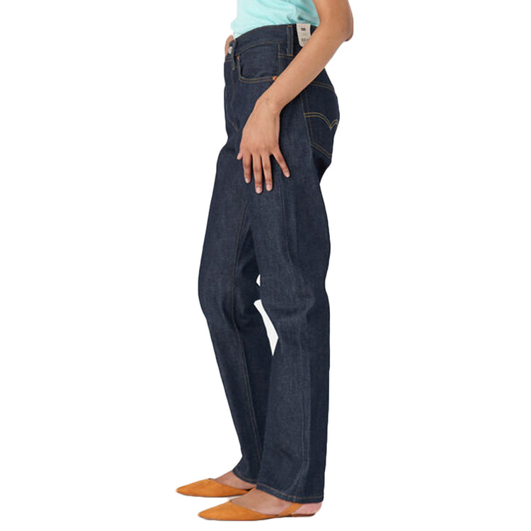 501 Rigid Sesquicentennial Med Indigo Worn In - Pantaloni Denim Jeans Donna Blu A6167-0000 . LEVIS 