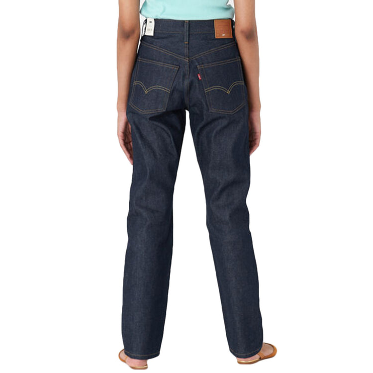 501 Rigid Sesquicentennial Med Indigo Worn In - Pantaloni Denim Jeans Donna Blu A6167-0000 . LEVIS 
