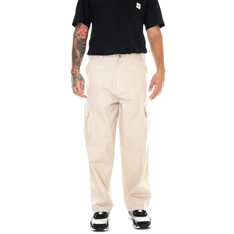 M' Bigwig Baggy Twill Cargo Panr Silver Grey - Pantaloni Uomo Beige 142020217-SIG . OBEY 