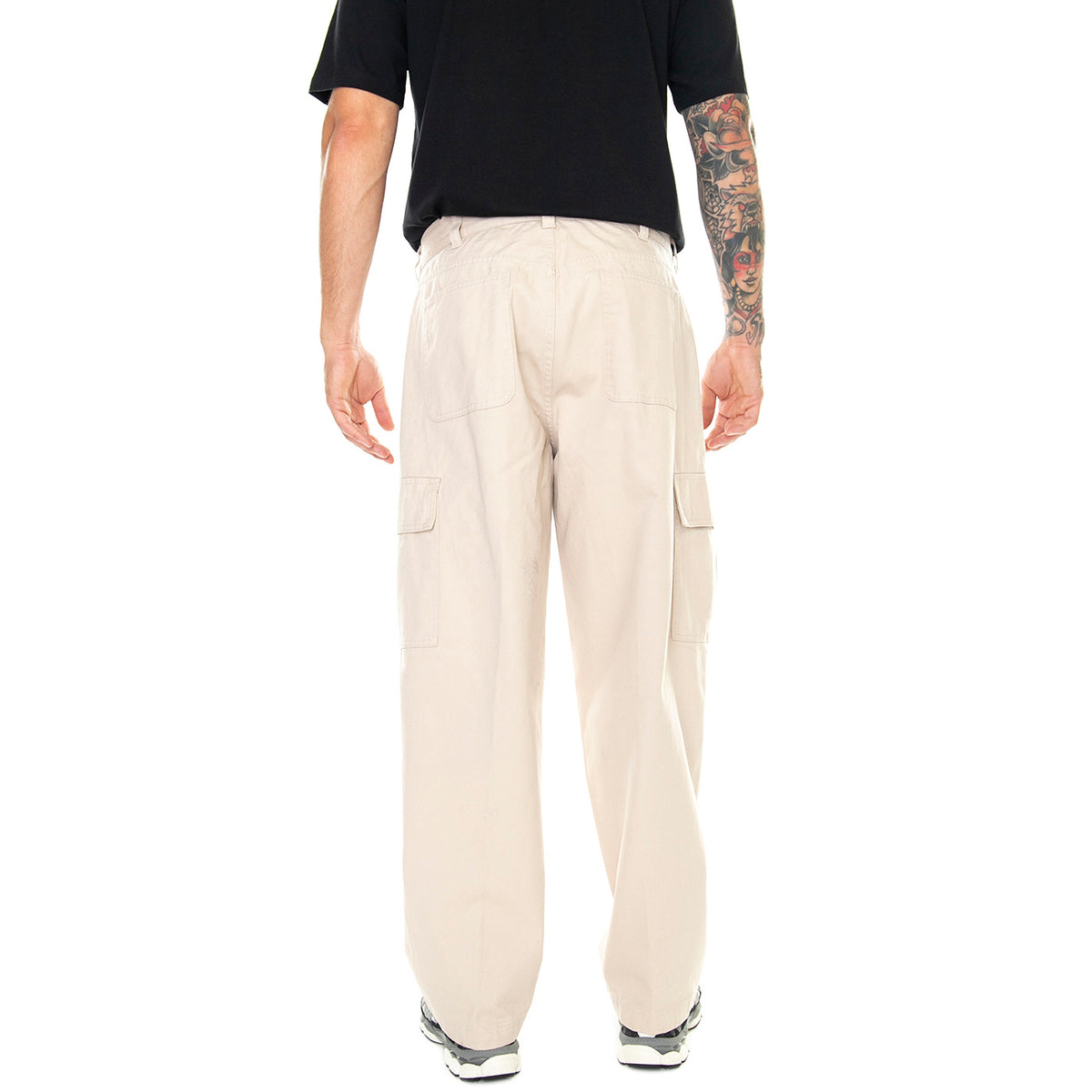 M' Bigwig Baggy Twill Cargo Panr Silver Grey - Pantaloni Uomo Beige 142020217-SIG . OBEY 