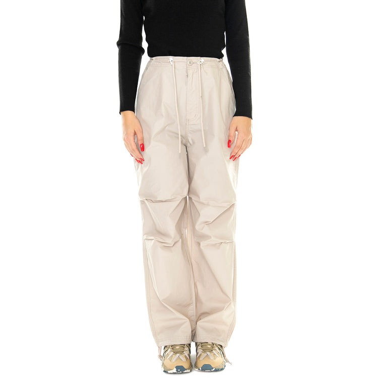 Mina Parcahute Pant Silver Grey - Pantaloni Donna Beige 242020102-SIG . OBEY 