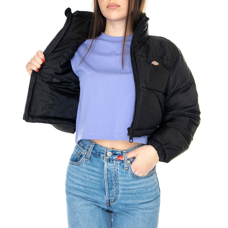 Alatina Cropped Black - Giacca Estiva Donna Nera DK0A4XR8BLK1 . DICKIES 
