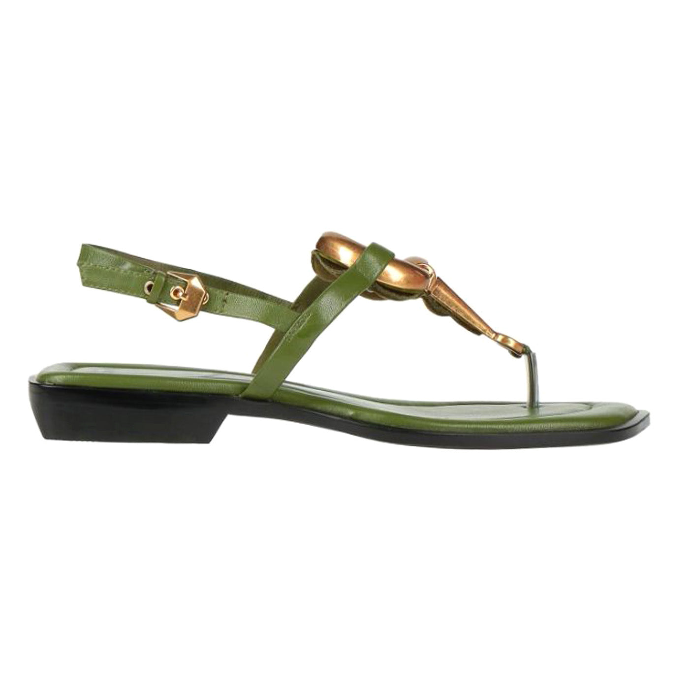 MATALA OLIVE GOLD - Sandali Bassi Donna Verdi JCSJC-1152-1-8-OLIGL . JEFFREY CAMPBELL 