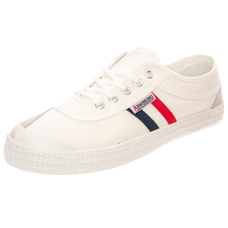 Retro 2.0 White Shoes - Scarpe Stringate Profilo Basso Uomo / Donna Bianche KWS232424-1002 . KAWASAKI 