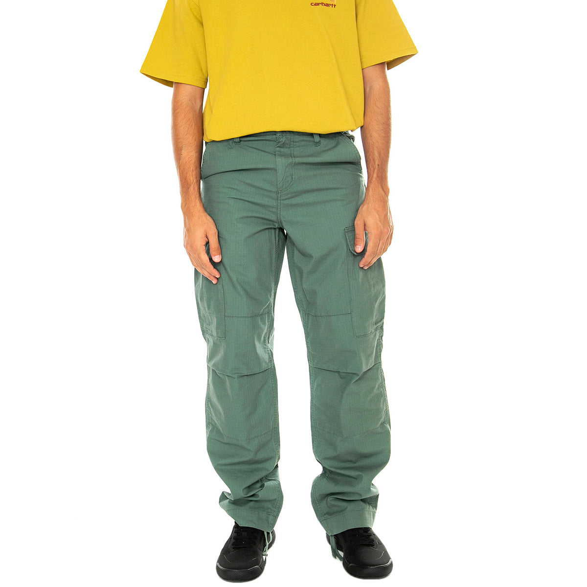 Regular Cargo Pant Duck Green rinsed - Pantaloni Cargo Uomo Verdi I032467.29N02 . CARHARTT WIP 