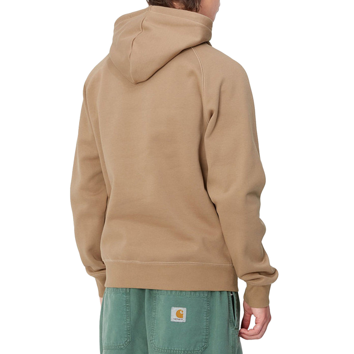 HOODED CHASE SWEAT PEANUT / GOLD PEANUT - Felpa con Cappuccio Uomo Marrone I033661.2GQXX . CARHARTT WIP 