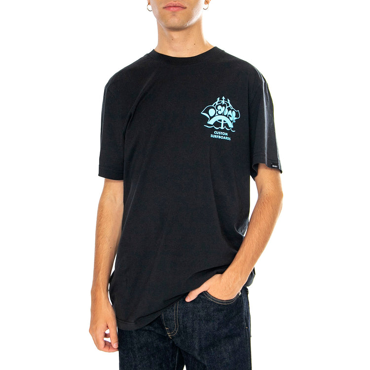 Sound Off Tee Black - Maglietta Girocollo Uomo Nera DMF241619D . DEUS EX MACHINA 