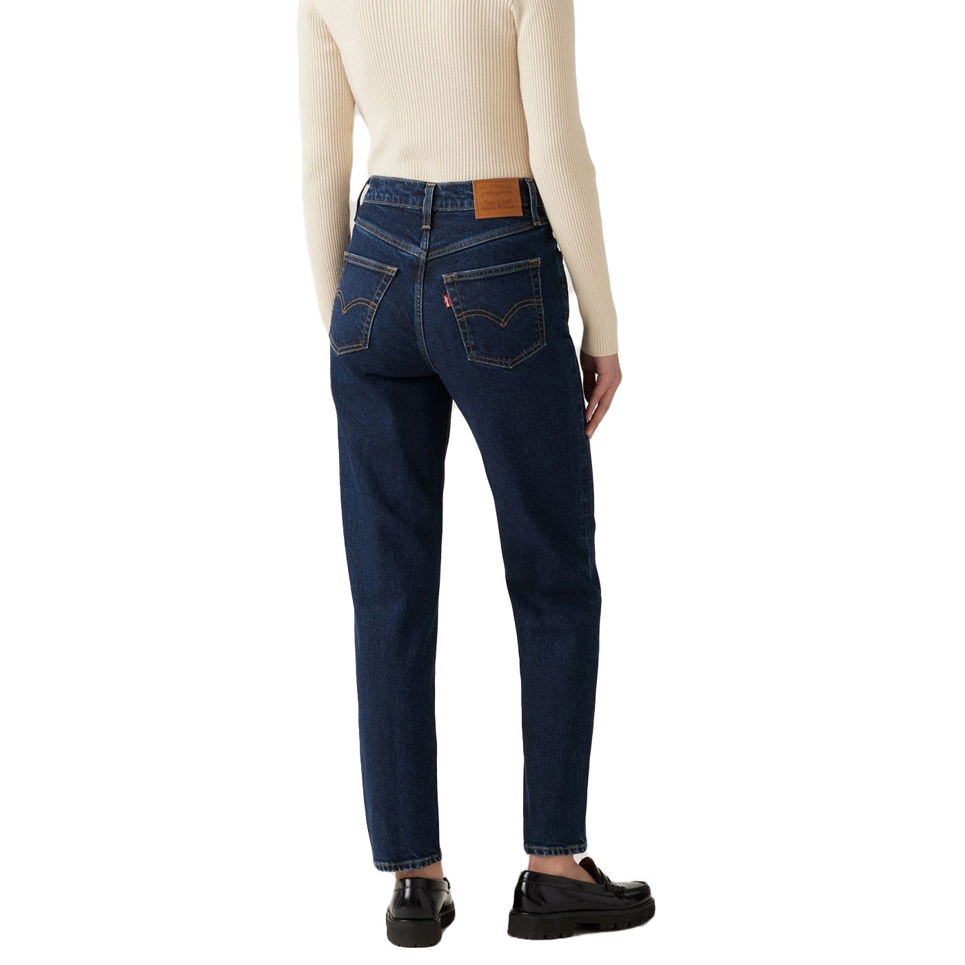 80S MOM JEAN ERODED WAY - Pantaloni Denim Jeans Vita Alta Donna Blu A3506-0024 . LEVIS 