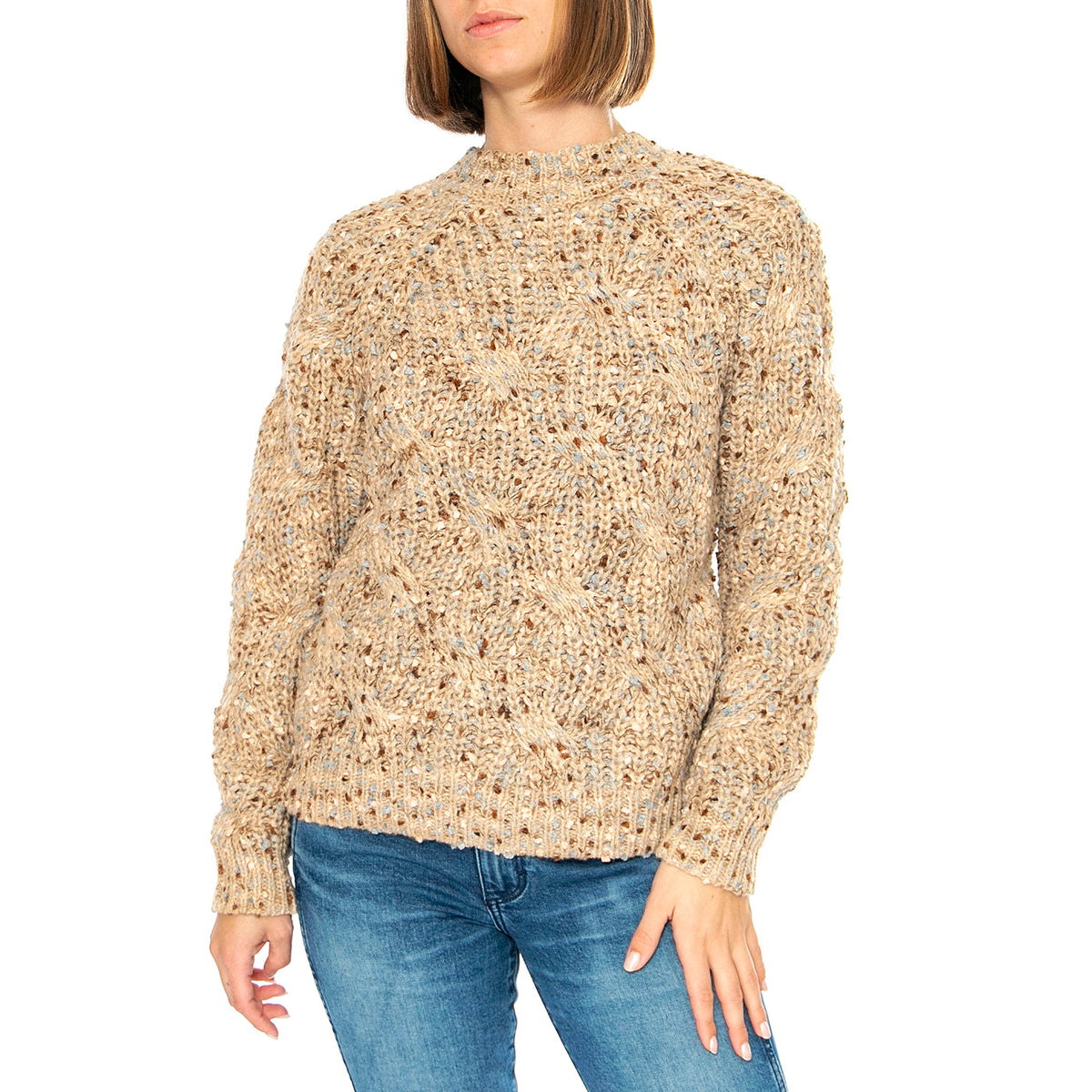 Jersey Arena - Maglione Donna Beige 15020017 . MD'M 