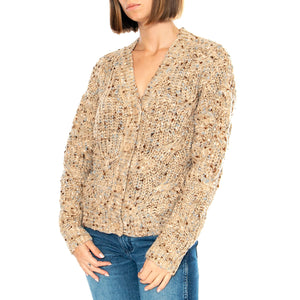 Chaqueta Punto Arena - Cardigan Donna Beige 15120018 . MD'M 