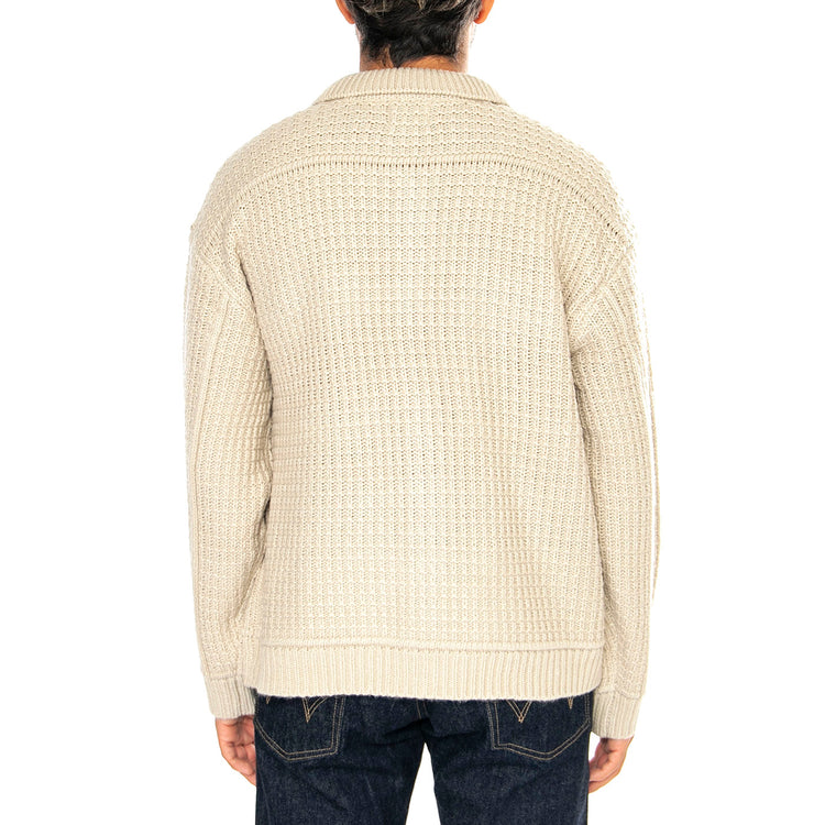 JJ Sweater Jacket Natural - Giacca Cardigan Uomo Beige 151000091-NAT . OBEY 