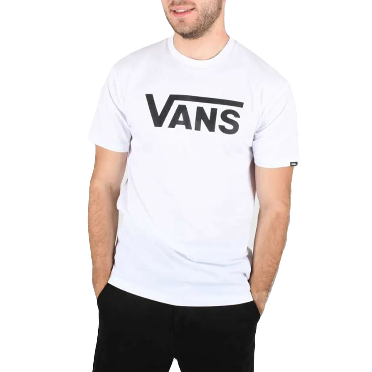 VANS CLASSIC TEE - WHITE / BLACK - Maglietta Girocollo Uomo Bianca VGGGYB2 . VANS 