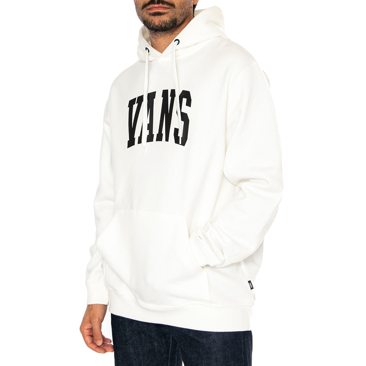 Vans Arched Pullover marshmallow - Felpa con Cappuccio Uomo Bianca VN000HNWFS81 . VANS 
