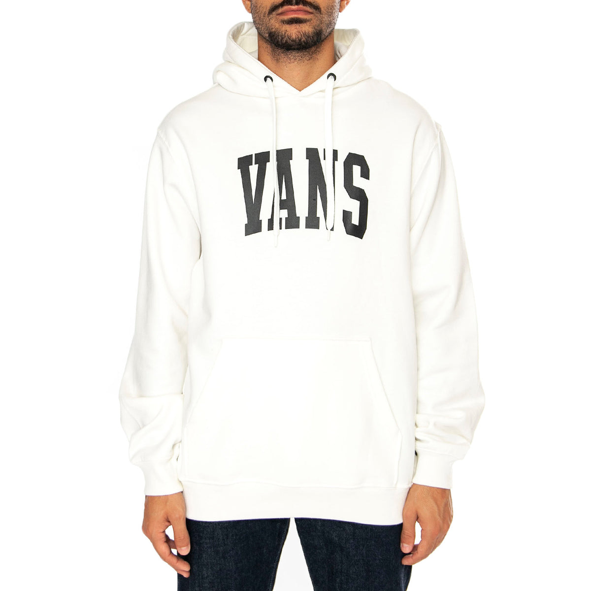 Vans Arched Pullover marshmallow - Felpa con Cappuccio Uomo Bianca VN000HNWFS81 . VANS 