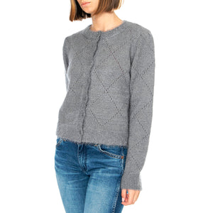 Cárdigan Punto Suave Gris - Cardigan Donna Grigio 43W/10720 . WILD PONY 