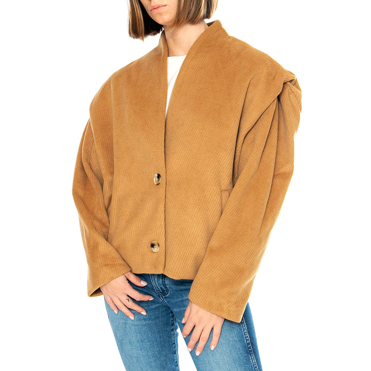 Abrigo Corto Estructura Camel - Giacca Donna Marrone 43W/11275 . WILD PONY 