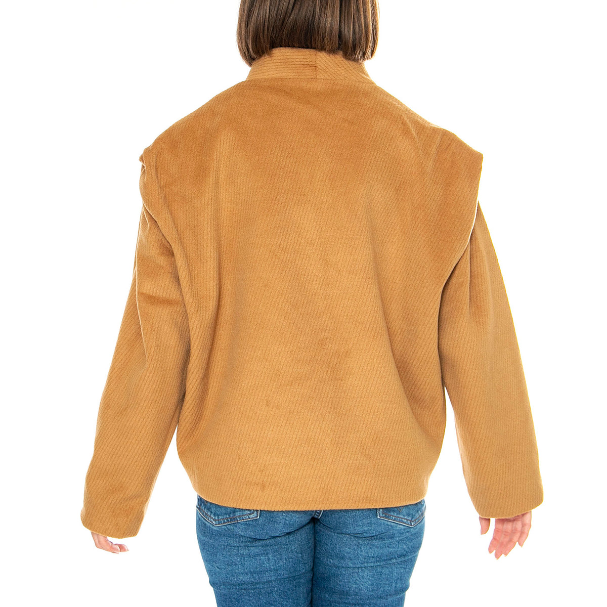 Abrigo Corto Estructura Camel - Giacca Donna Marrone 43W/11275 . WILD PONY 