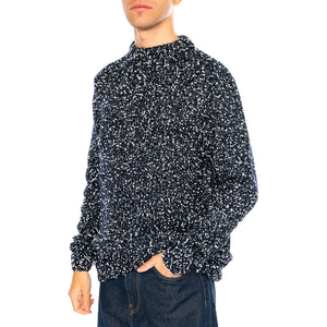 Two Tones Sweater Navy / Navy - Maglione Girocollo Uomo Blu 3085-NAVY . BRAVA FABRICS 