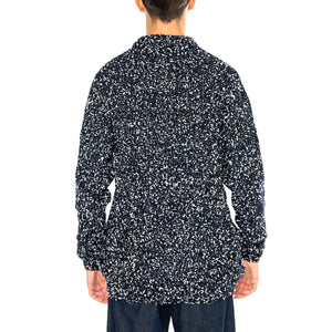 Two Tones Sweater Navy / Navy - Maglione Girocollo Uomo Blu 3085-NAVY . BRAVA FABRICS 