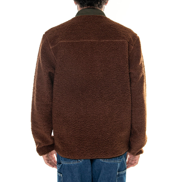 Full Zip Sherpa Brown - Giacca Uomo Marrone 6040068-13191 . CAT 