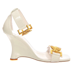 Leonite White Patent Gold - Sandali Donna Bianco / Oro JCLEONITE-WHT . JEFFREY CAMPBELL 