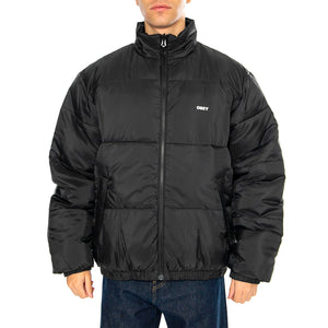 Benny Puffer Jacket Black Multi - Giacca Uomo Nera 121800507-BKM . OBEY 