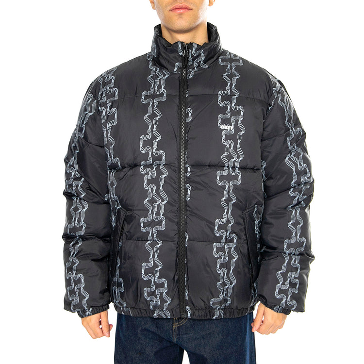 Benny Puffer Jacket Black Multi - Giacca Uomo Nera 121800507-BKM . OBEY 