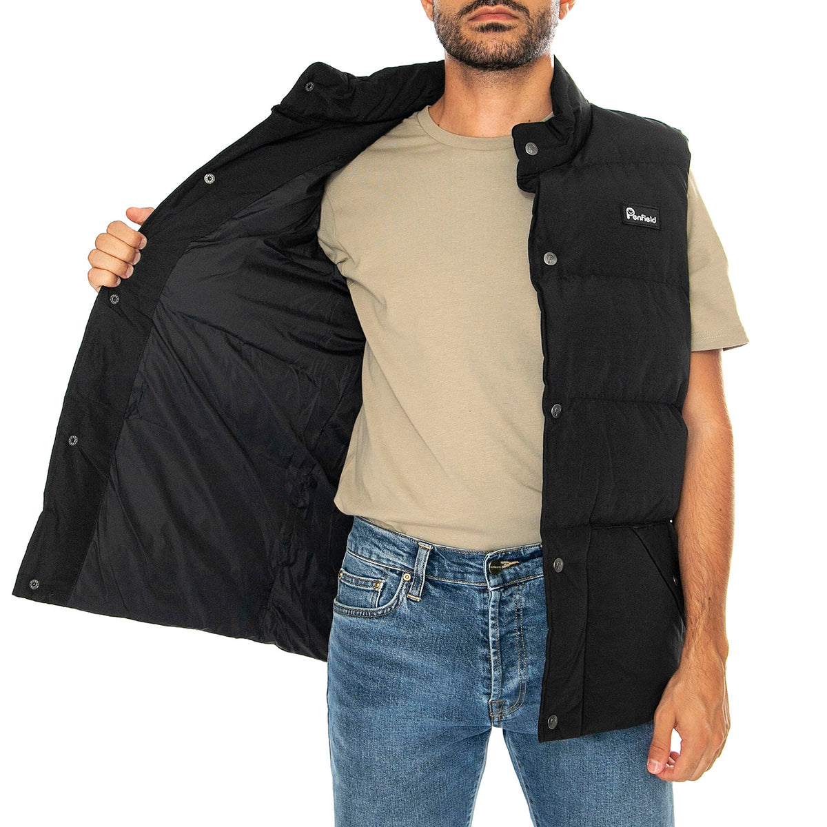 Outback Vest Black - Giacca Smanicata Uomo Nera PFD0256-023 . PENFIELD 