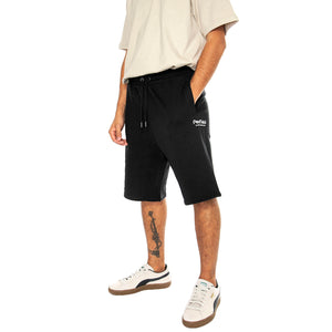 Hudson Script Sweat Short Black - Bermuda in Felpa Uomo Neri PFD0361-023 . PENFIELD 