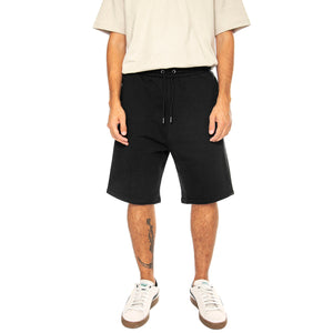 Hudson Script Sweat Short Black - Bermuda in Felpa Uomo Neri PFD0361-023 . PENFIELD 