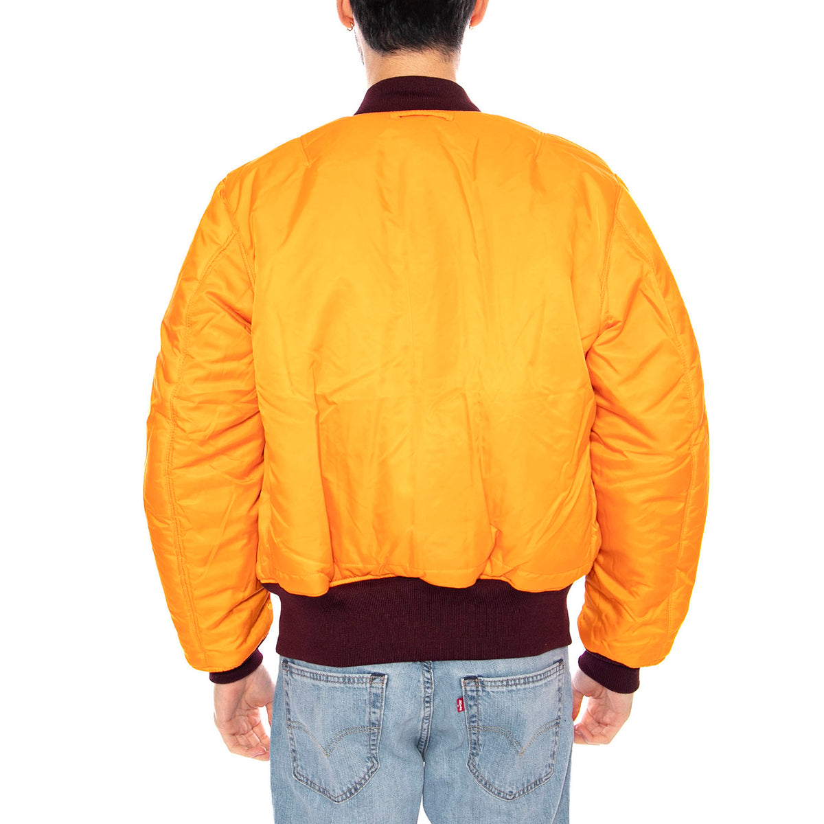 Alpha Industries MA-1 Reversible Bomber -- Giacca Reversibile Uomo Bordeaux / Arancione F100101 608 ALPHA INDUSTRIES 