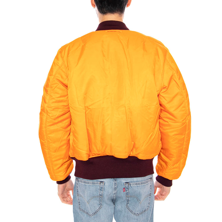 Alpha Industries MA-1 Reversible Bomber -- Giacca Reversibile Uomo Bordeaux / Arancione F100101 608 ALPHA INDUSTRIES 