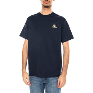Small Logo T-Shirt -- Maglietta Girocollo Uomo Navy AA_ICON_TS006_11 . AQUASCUTUM 