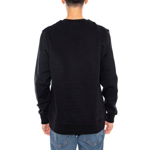 Small Logo Crew Neck Fleece -- Felpa Girocollo Uomo Nera AW_ICON_SW006_16 . AQUASCUTUM 