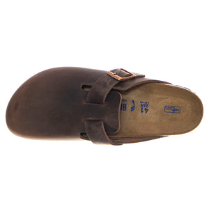 Boston BS Habana Suede Leather Brown -- Sandali Uomo Marroni 0159713 . BIRKENSTOCK 