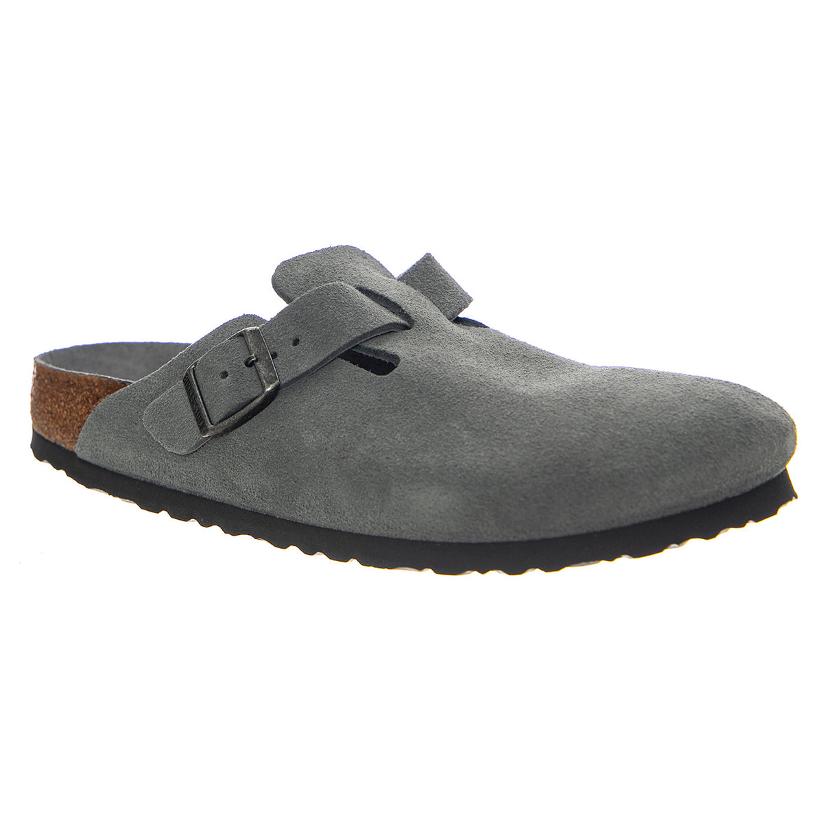 Boston SFB Basalt Gray, Suede Leather - Sandali Uomo Grigi 1030874 . BIRKENSTOCK 
