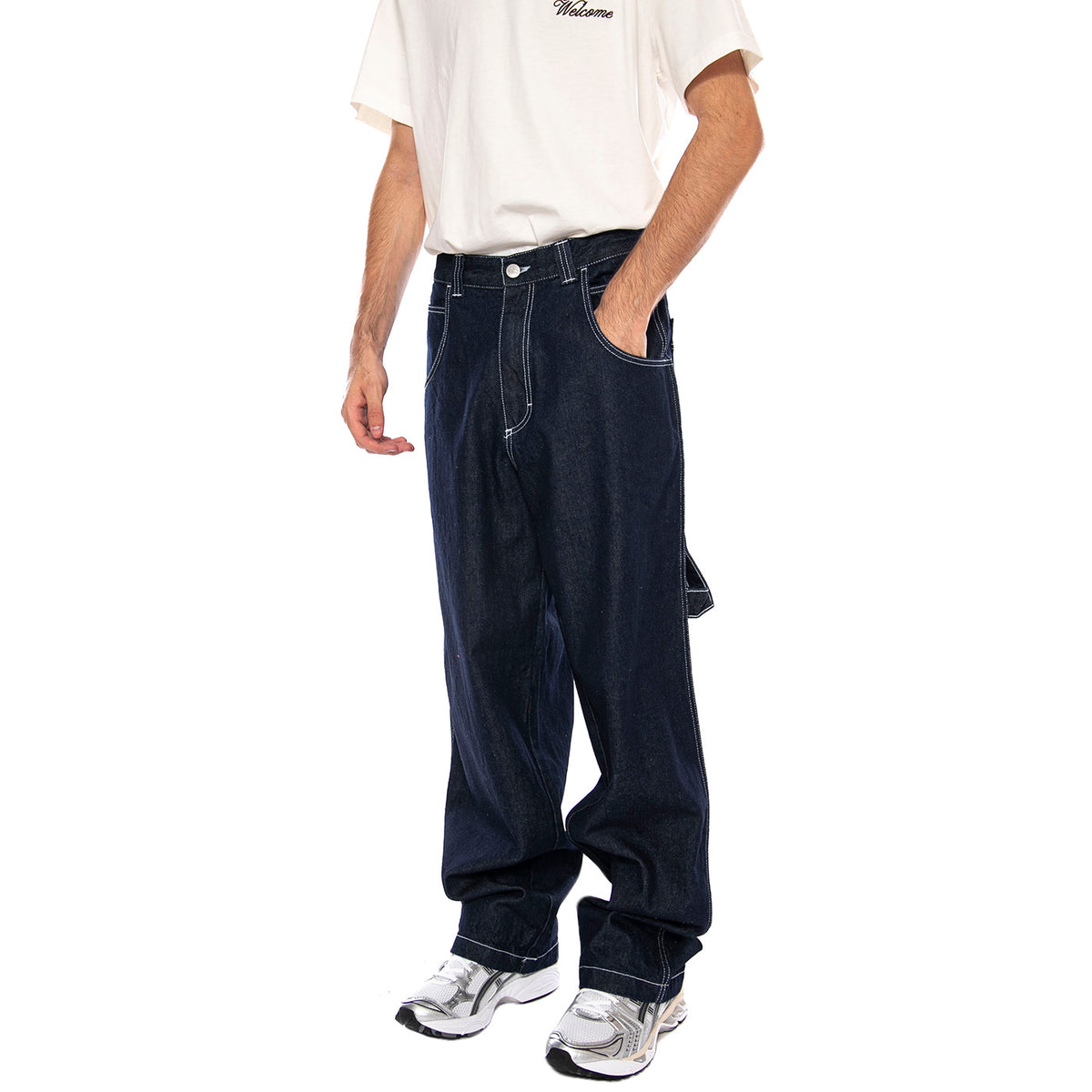 Baggy Ric. Rasta-T Denim Blue - Lav Ecowash - Pantaloni Denim Jeans Uomo Blu RASTA-L-DNMB-001 . BLUESKIN 