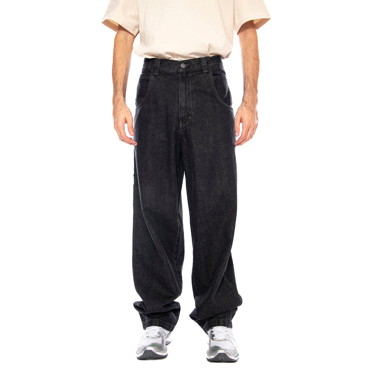 Baggy T. Denim Nero Lav. Solo ST.W - Pantaloni Uomo Neri R.BIANCO-L-BLAK-LF5042 . BLUESKIN 