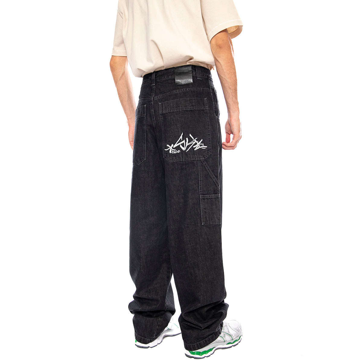 Baggy T. Denim Nero Lav. Solo ST.W - Pantaloni Uomo Neri R.BIANCO-L-BLAK-LF5042 . BLUESKIN 