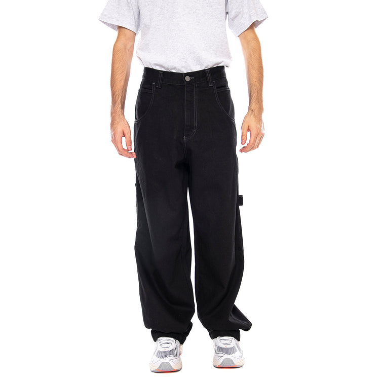 Pant Baggy T. Denim Doppio Black Var Nero - Pantaloni Denim Jeans Uomo Neri RED-L-2BLK-00N . BLUESKIN 